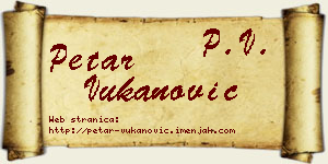Petar Vukanović vizit kartica